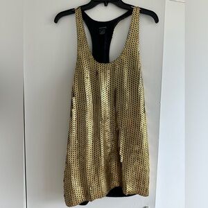 Club Monaco Gold Sequin Dress